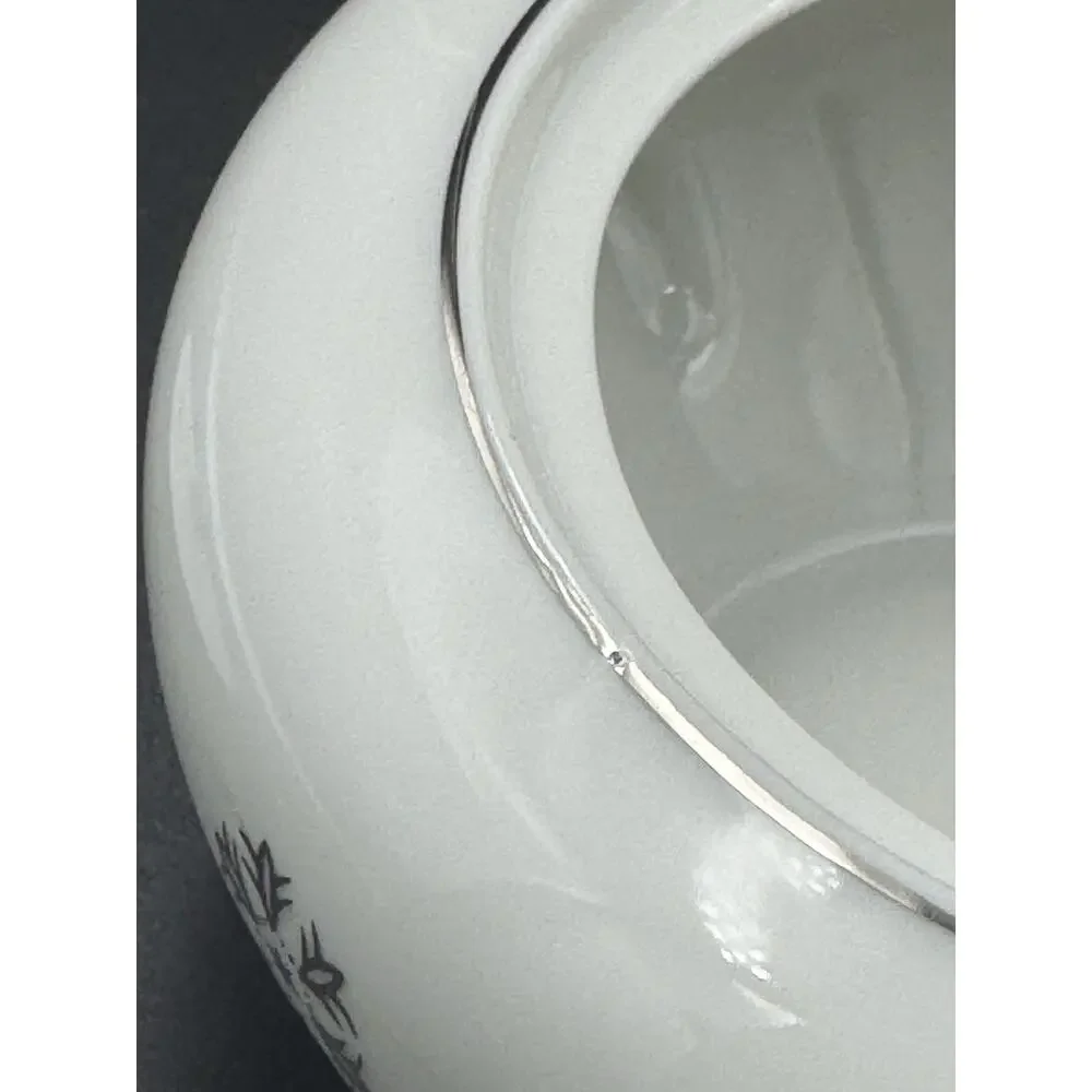 Vintage Seyei Snowy Atomic Snowflake Creamer & Sugar Dish W/Lid - MCM Japan